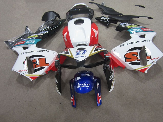 Discount 2007-2008 White Red Blue Honda CBR600RR Motorcycle Fairings Kit Canada