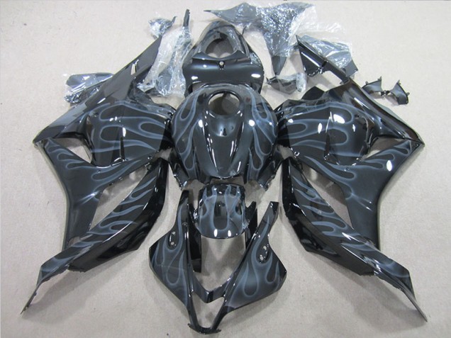 Discount 2009-2012 Black Silver Flame Honda CBR600RR Motorcycle Fairings Canada