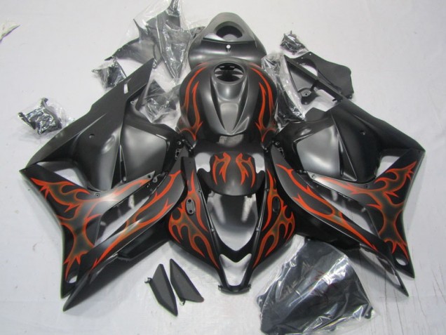 Discount 2009-2012 Black Orange Flame Honda CBR600RR Motorcycle Fairings Canada