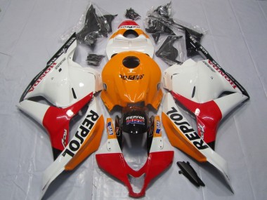 Discount 2009-2012 Orange Red White Repsol Honda CBR600RR Motorcycle Fairing Kit Canada