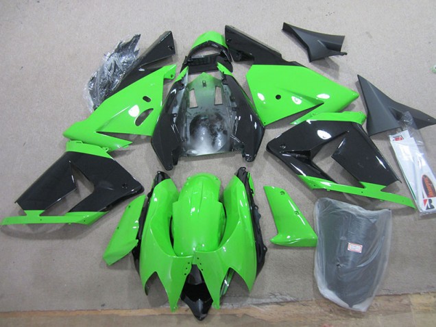 Discount 2003-2005 Black Green Kawasaki ZX10R Moto Fairings Canada