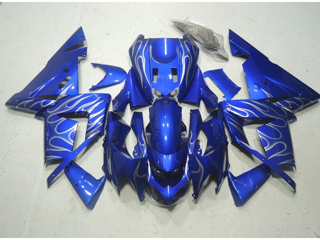 Discount 2003-2005 Blue White Flame Kawasaki ZX10R Motorcycle Replacement Fairings Canada