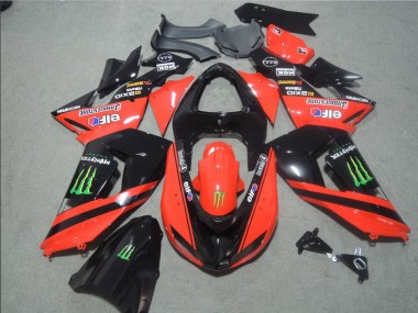 Discount 2006-2007 Black Red Touch4 Monster Kawasaki ZX10R Motorbike Fairing Canada