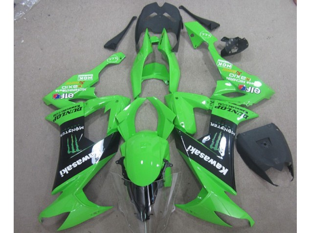 Discount 2008-2010 Green Black Monster Kawasaki ZX10R Motor Bike Fairings Canada