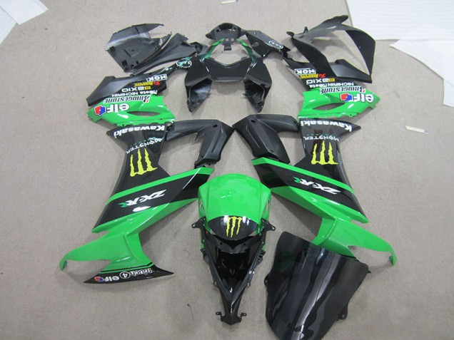 Discount 2008-2010 Black Green Monster Kawasaki ZX10R Bike Fairing Kit Canada