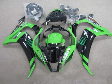 Discount 2011-2015 Black Green Touch4 Monster Kawasaki ZX10R Motorbike Fairing Kits Canada