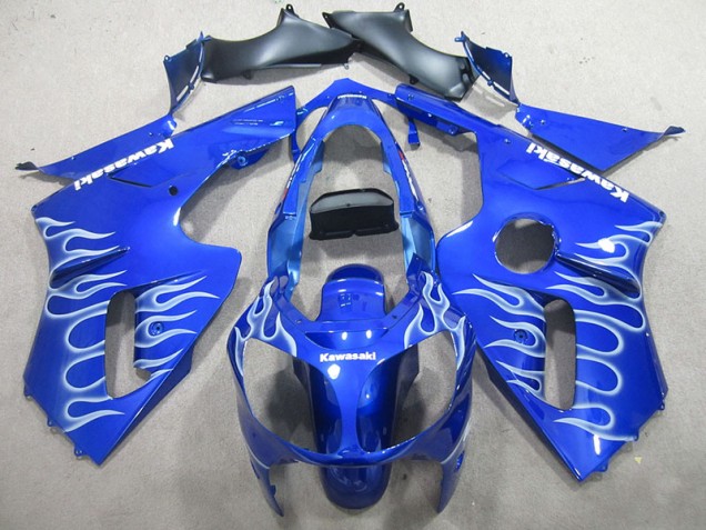 Discount 2002-2006 Blue White Flame Kawasaki ZX12R Motorbike Fairing Kits Canada