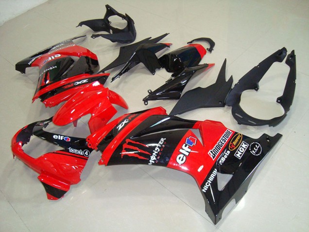 Discount 2008-2012 Black Red Monster Kawasaki ZX250R Bike Fairings Canada