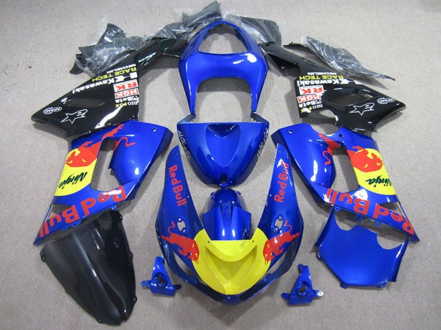 Discount 2005-2006 Blue Red Bull Ninja Kawasaki ZX6R Motorcycle Fairing Kit Canada