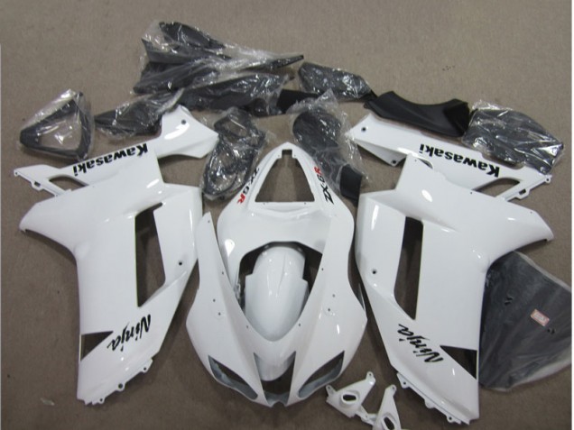 Discount 2007-2008 White Kawasaki ZX6R Bike Fairings Canada