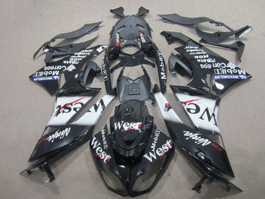 Discount 2009-2012 Black West Kawasaki ZX6R Motorcycle Fairing Kits Canada