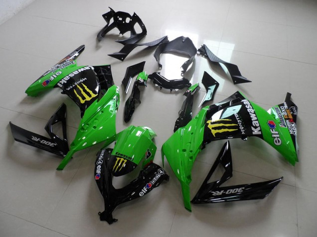 Discount 2013-2016 Black Green Monster Kawasaki ZX300R Motorcycle Fairings Kits Canada