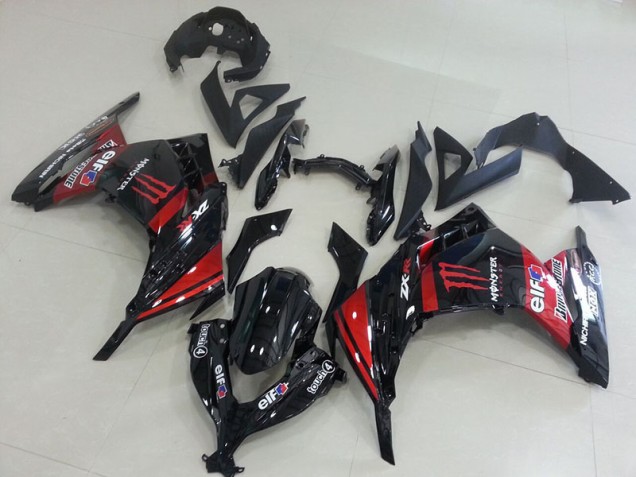 Discount 2013-2016 Black Red Monster Kawasaki ZX300R Motorcycle Fairings Canada