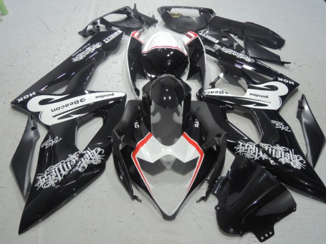 Discount 2005-2006 Black White Beacon Suzuki GSXR1000 Bike Fairing Kit Canada