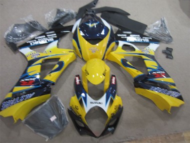 Discount 2007-2008 Yellow Blue Suzuki GSXR1000 Replacement Fairings Canada