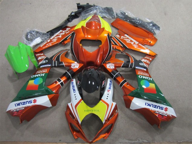 Discount 2007-2008 Orange Yellow Monster Suzuki GSXR1000 Motorcycle Fairing Kits Canada