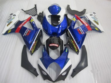 Discount 2007-2008 Blue Black Rockstar Suzuki GSXR1000 Bike Fairings Canada