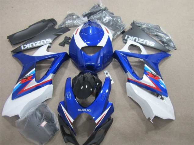 Discount 2007-2008 Blue White Suzuki GSXR1000 Moto Fairings Canada