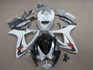 Discount 2006-2007 Black White Suzuki GSXR600 Motorcycle Fairing Kit Canada