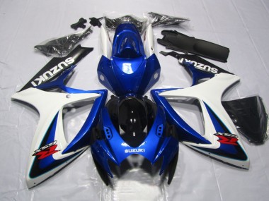 Discount 2006-2007 Blue White Suzuki GSXR600 Motorcycle Fairings Kits Canada