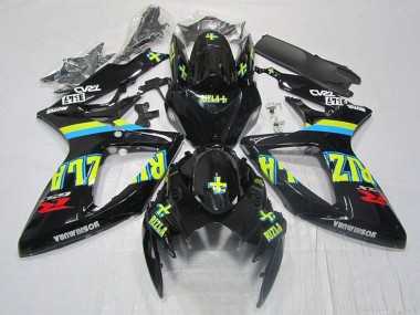 Discount 2006-2007 Black Yellow Rizla Suzuki GSXR600 Moto Fairings Canada