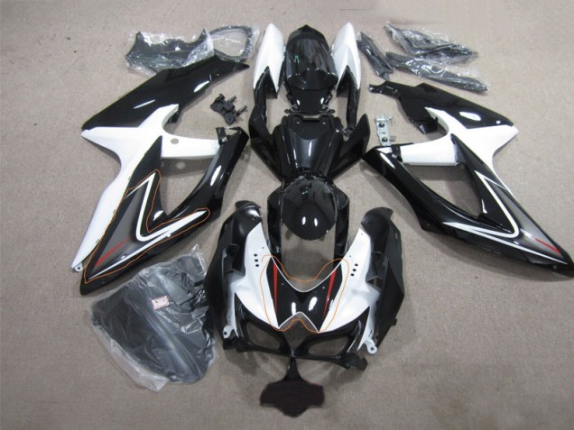 Discount 2008-2010 Black White Suzuki GSXR600 Replacement Fairings Canada