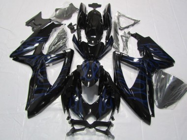 Discount 2008-2010 Black Blue Flame Suzuki GSXR600 Bike Fairing Canada