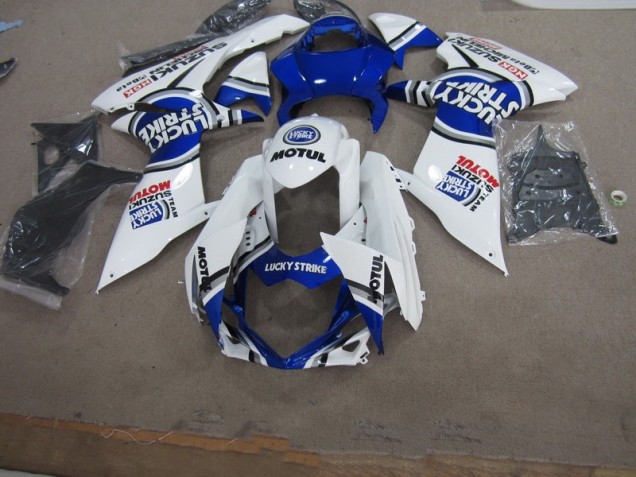 Discount 2011-2024 Blue White Lucky Strike Motul Suzuki GSXR600 Motorcycle Fairings Kit Canada