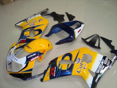 Discount 2001-2003 Yellow Blue Corona Extra Motul Suzuki GSXR750 Motorcycle Fairings Kits Canada