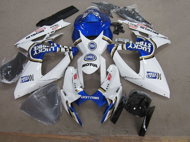 Discount 2006-2007 Blue White Lucky Strike Motul Suzuki GSXR750 Motorbike Fairings Canada