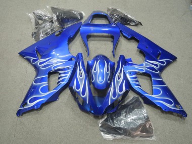 Discount 2000-2001 Blue White Flame Yamaha YZF R1 Motorcycle Fairings Kit Canada