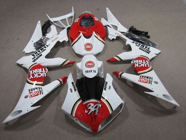 Discount 2004-2006 Red White Lucky Strike Yamaha YZF R1 Motorcycle Replacement Fairings Canada