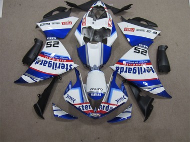 Discount 2012-2014 White Blue Volvo Sterilgarda 25 Yamaha YZF R1 Motorcycle Fairings Kit Canada