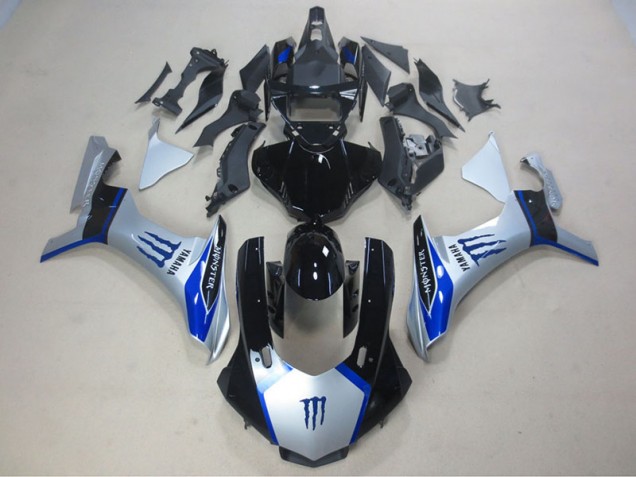 Discount 2015-2019 Silver Black Blue Monster Yamaha YZF R1 Motorcycle Fairing Kits Canada