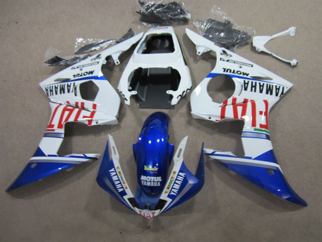 Discount 2003-2005 White Blue Motul Fiat Yamaha YZF R6 Motorcycle Fairings Kits Canada