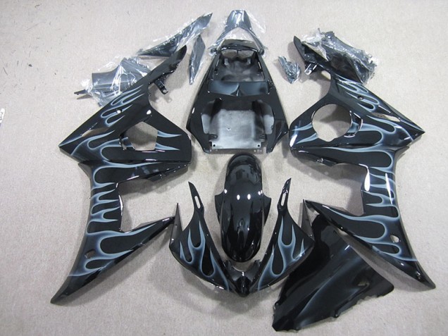 Discount 2003-2005 Black with Flame Yamaha YZF R6 Motorcycle Fairings Canada