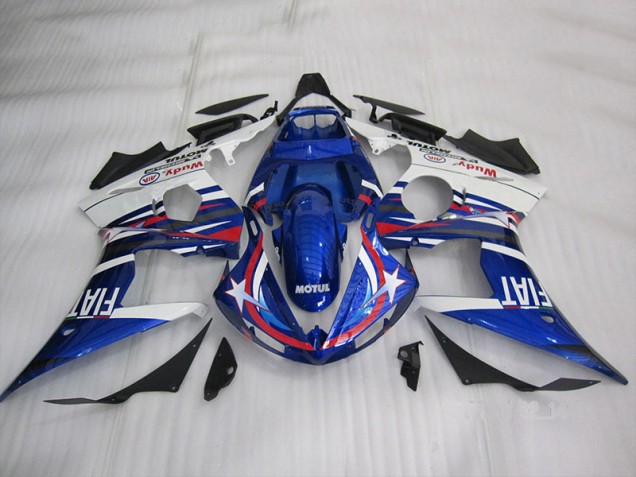 Discount 2003-2005 Blue White Motul Fiat Yamaha YZF R6 Motorcycle Fairing Canada