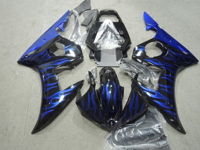 Discount 2003-2005 Black Blue Flame Yamaha YZF R6 Bike Fairings Canada