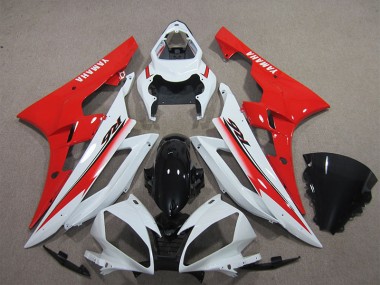 Discount 2006-2007 White Black Red Yamaha YZF R6 Replacement Motorcycle Fairings Canada