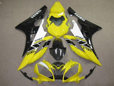 Discount 2006-2007 Yellow Black Decal Yamaha YZF R6 Motorcycle Fairings Kits Canada