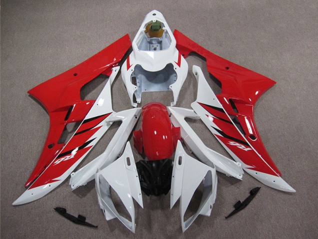 Discount 2006-2007 Red White Yamaha YZF R6 Motorcycle Replacement Fairings Canada