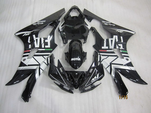 Discount 2006-2007 Black White Motul Fiat Yamaha YZF R6 Motorcycle Fairings Canada